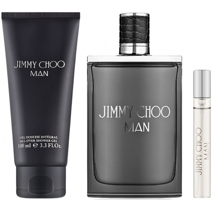 Set Cadou Jimmy Choo Man EDT 100 ml + Travel Spray 7,5 ml + Gel de duș 100 ml