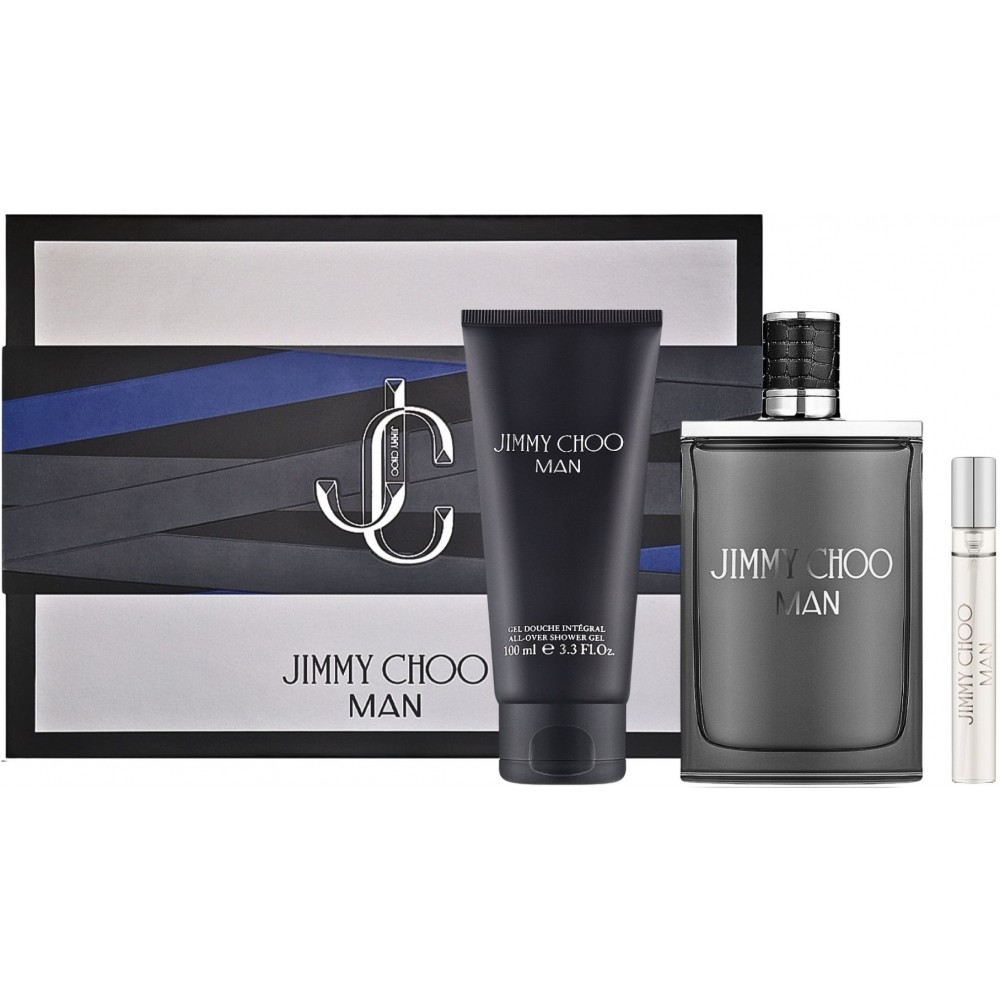 Set Cadou Jimmy Choo Man EDT 100 ml + Travel Spray 7,5 ml + Gel de duș 100 ml