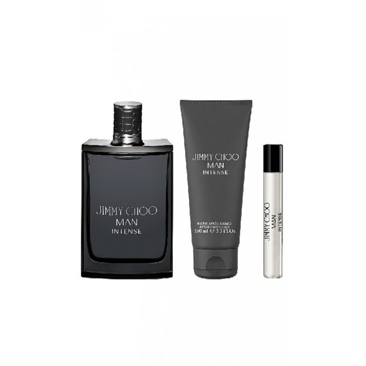 Set Cadou Jimmy Choo Man Intense EDT 100ml + Travel Spray EDT 7.5ml + Gel de duș 100 ml