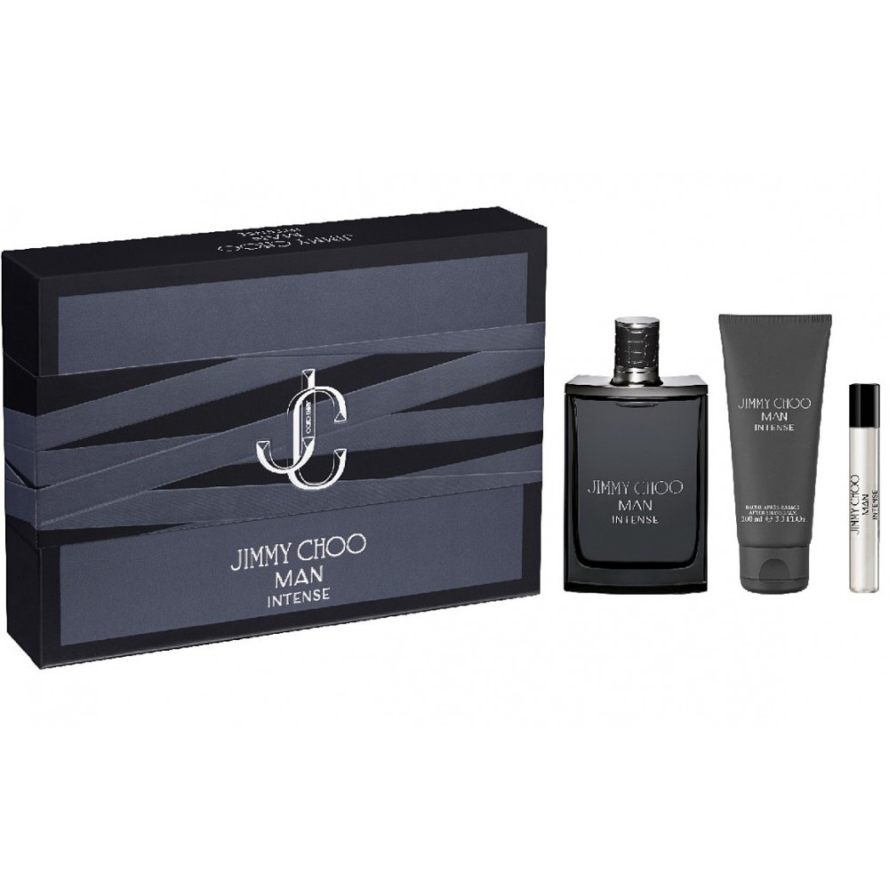 Set Cadou Jimmy Choo Man Intense EDT 100ml + Travel Spray EDT 7.5ml + Gel de duș 100 ml