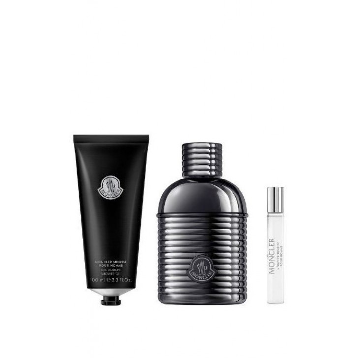 Set Cadou Moncler Sunrise Pour Homme EDP 100 ml + Gel de duș 100 ml + Travel Spray EDP 7,5 ml