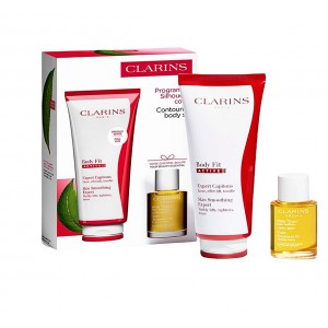 Set Cadou Clarins Body Fit Active Skin Crema Anti-Celulitica 200 ml + Ulei De Corp Tonic Treatment Oil 30 ml