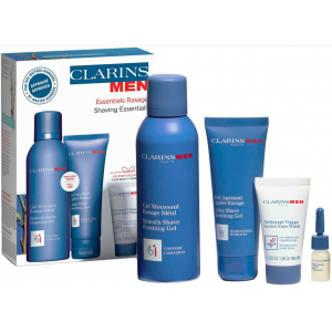 Set Cadou Clarins Essential Rasage Shaving Essential Gel Spumă De Bărbierit 150 ml + After Shave Gel 75 ml + Gel De Curăţare 30 ml + Ulei Pentru Bărbierit + 3 ml