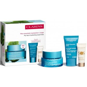 Set Cadou Clarins Hydra-Essentiel Cremă Hydra-Esentiel 50 ml + Cremă De Noape Hydra-Esentiel 50 ml + Grund Alb SOS 10 ml