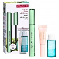 Set Cadou Supra Lift & Curl Value Pack 2025 Rimelul Clarins Supra Lift & Curl #01 Negru 8 ml + Perfecționer Natural Lip Perfector 5 ml + Demachiant Instant Eye 10 ml