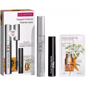 Set Cadou Clarins Wonder Volume XXL Rimel Wonder Volume XXL 8 ml + Rimel Wonder Volume XXL Mini 3 ml + Ser Dublu Pentru Ochi Mostră 0.9 ml