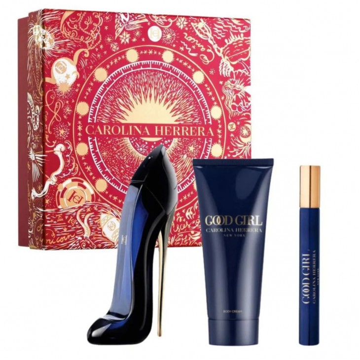 Set Cadou Carolina Herrera Good Girl EDP 80 ml + Travel Spray EDP 10 ml + Loțiune De Corp 100 ml