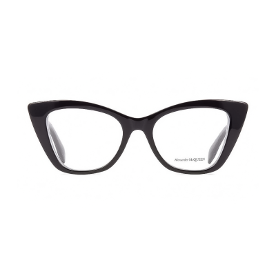 Alexander McQueen AM0305O-001 – Rame de vedere Femei, Negru, Cat Eye, 50-18-145