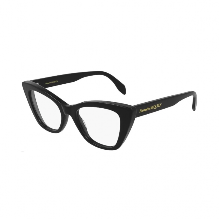 Alexander McQueen AM0305O-001 – Rame de vedere Femei, Negru, Cat Eye, 50-18-145