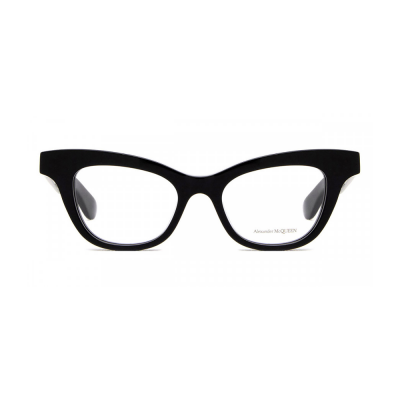 Alexander McQueen AM0381O-001 – Rame de vedere Femei, Negru, Rotunde