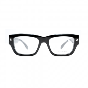 Alexander McQueen AM0428O-005 – Rame de vedere Unisex, Negru, Pătrate