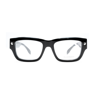 Alexander McQueen AM0428O-005 – Rame de vedere Unisex, Negru, Pătrate