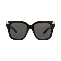 Alexander McQueen AM0440S-001 – Ochelari de soare Femei, Negru/Gri, Pătrați