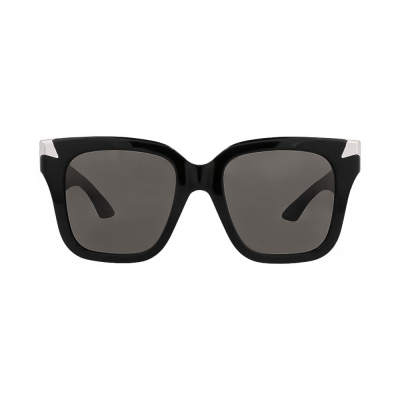 Alexander McQueen AM0440S-001 – Ochelari de soare Femei, Negru/Gri, Pătrați