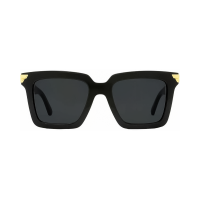 Bottega Veneta BV1005S 001 53 – Ochelari de soare damă, Negri, Rectangulari, 53 mm