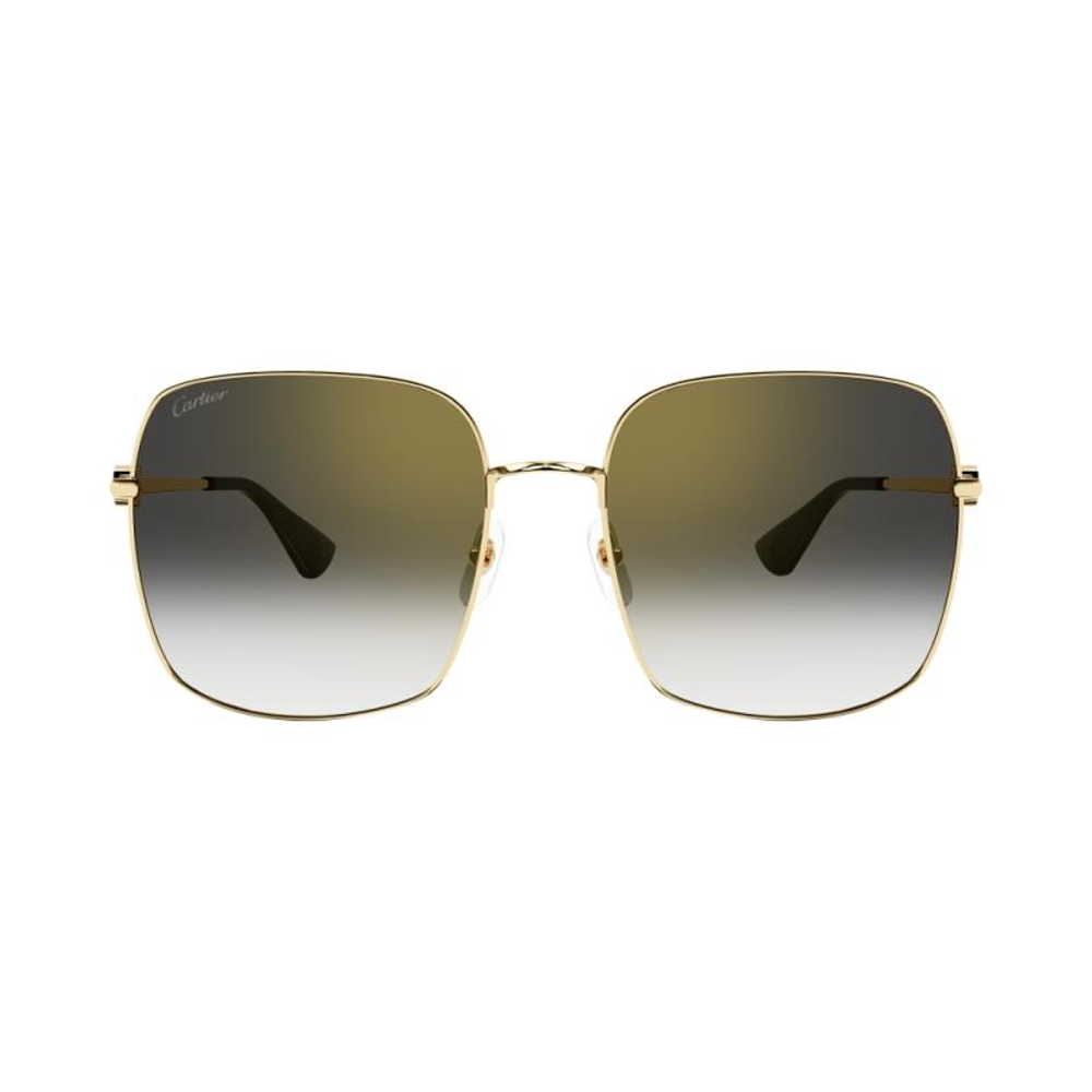 Cartier CT0401S-001 – Ochelari de soare Femei, Aurii, Metal, Lentile Gri