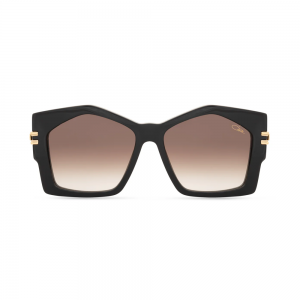 Cazal Mod 8518-001 – Ochelari de soare Unisex, Negru & Auriu, Dreptunghiulari, 53-15