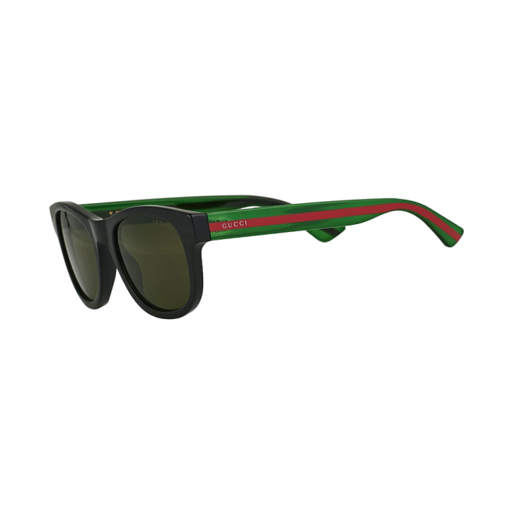 Gucci GG0003SN-002 – Ochelari de soare Bărbați, Negru/Verde, Rectangulari, 52