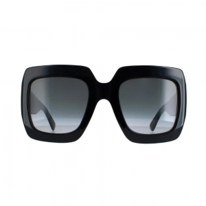 Gucci GG0053SN-001 – Ochelari de soare damă, Negru, Pătrați, 54 mm