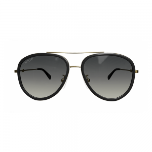 Gucci GG0062S-011 – Ochelari de soare damă, Auriu, Metal, 57 mm