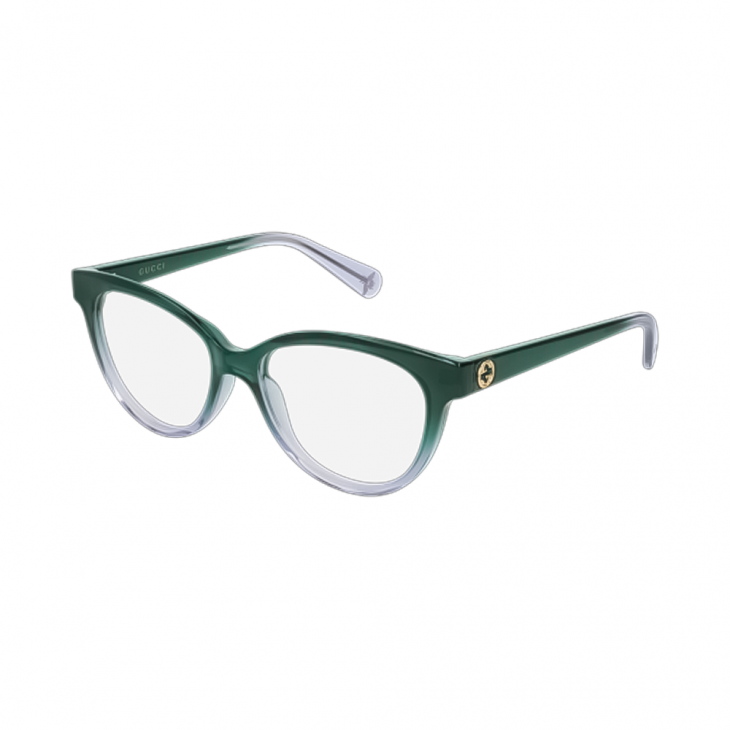 Gucci GG0373O-004 – Rame de vedere damă, Verde, Cat Eye, 52 mm