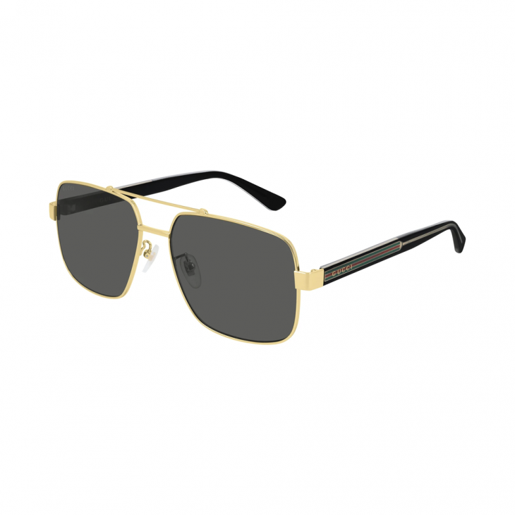 Gucci GG0529S-001 – Ochelari de soare bărbați, Auriu, Pilot, 60 mm