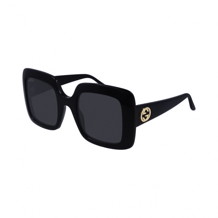 Gucci GG0896S-001 – Ochelari de soare Femei, Negru, Oversize Pătrați, 52
