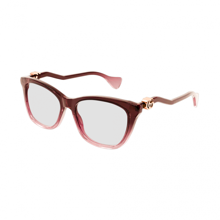 Gucci GG1012O-003 – Rame vedere Femei, Burgundy, Rectangulari, 54 mm