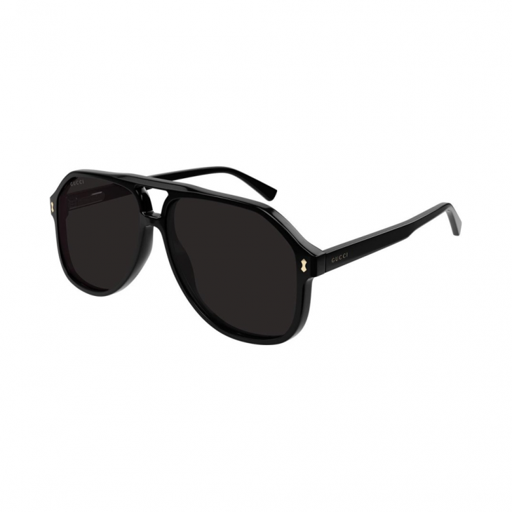 Gucci GG1042S-001 – Ochelari de soare Bărbați, Negru, Pilot, 60 mm