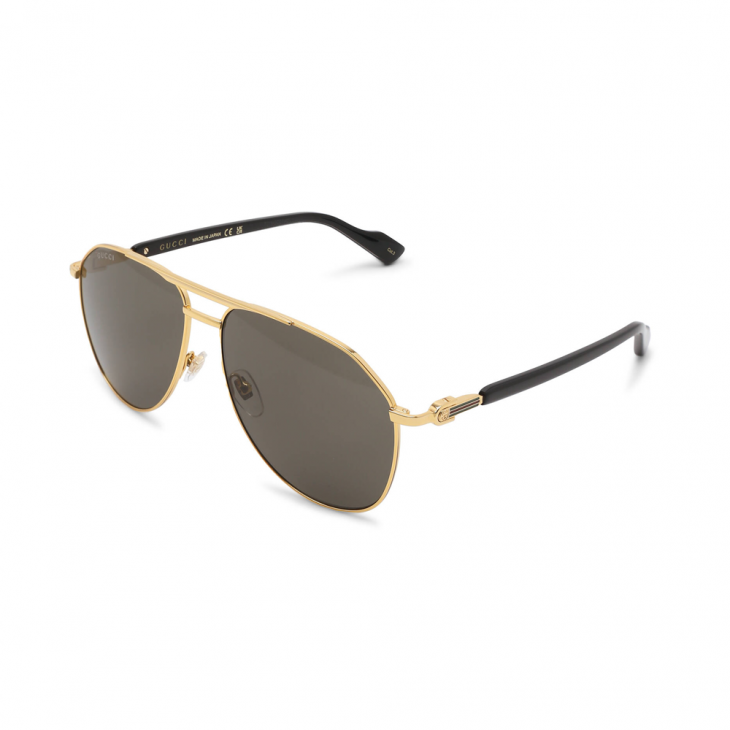 Gucci GG1220S-001 – Ochelari de soare Bărbați, Auriu, Aviator, 59