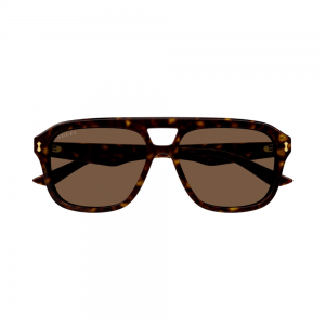 Gucci GG1263S-006 – Ochelari de soare Bărbați, Havana, Pilot, 57-14-145