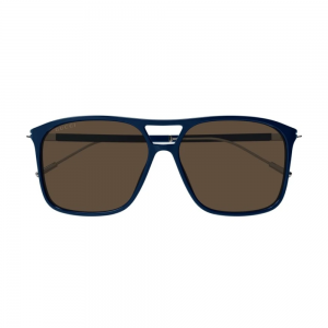 Gucci GG1270S-003 – Ochelari de soare Bărbați, Albastru-Ruthenium, Pătrați, 60-14-145