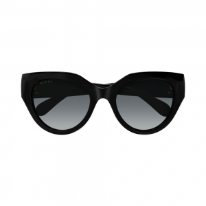 Gucci GG1408S-001 – Ochelari de soare damă, Negri, Cat-Eye, 52 mm