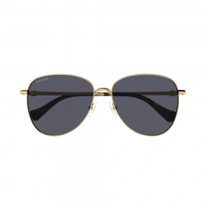 Gucci GG1419S-001 – Ochelari de soare damă, Aurii, Pilot, 60 mm