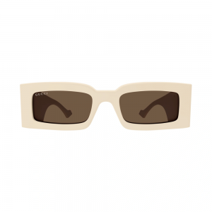 Gucci GG1425S-004 – Ochelari de soare damă, Ivory, Rectangulari, 53 mm