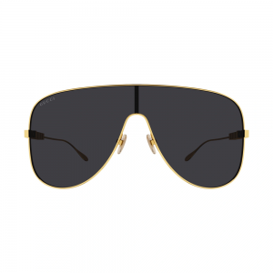 Gucci GG1436S-001 – Ochelari de soare unisex, Aurii, Oversize, 99 mm