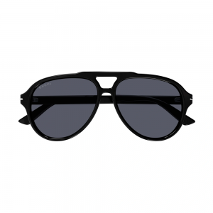 Gucci GG1443S-001 – Ochelari de soare bărbați, Negri, Pătrați, 58 mm