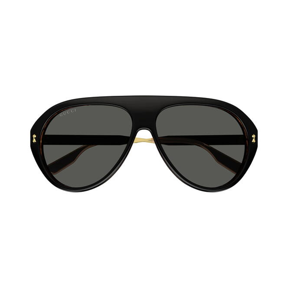 Gucci GG1515S-001 – Ochelari de soare Bărbați, Negru-Auriu, Aviator, 61