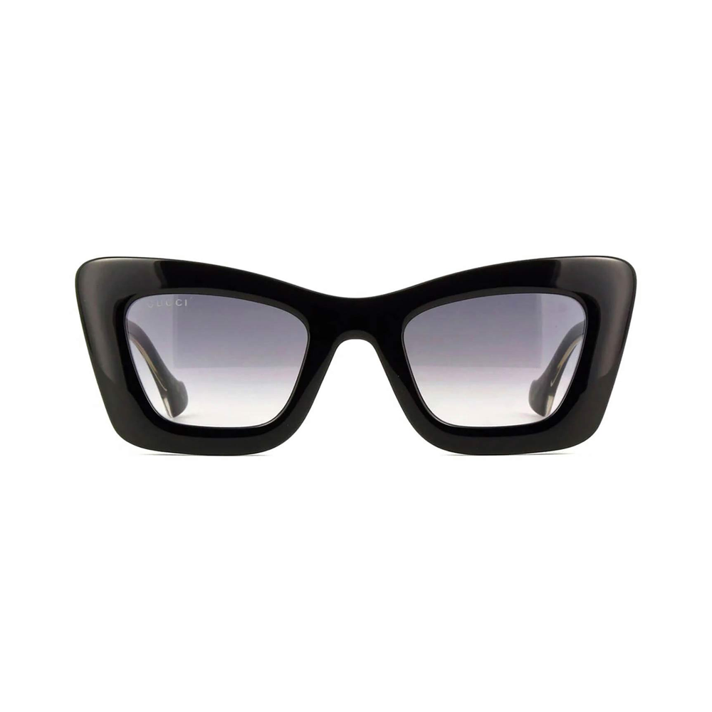 Gucci GG1552S-001 – Ochelari de soare Femei, Negru Crystal, Cat Eye, 49