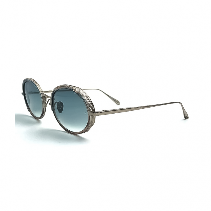 Linda Farrow Finn – Ochelari de soare Femei, Auriu/Translucid Maro, Rotunzi, Aqua