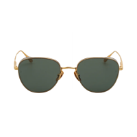 Linda Farrow HARDY – Ochelari de soare Unisex, Auriu/Alb, Oval, Titanium