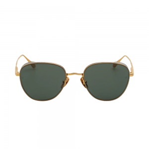 Linda Farrow HARDY – Ochelari de soare Unisex, Auriu/Alb, Oval, Titanium