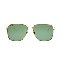 Linda Farrow LFL1122C1SUN – Ochelari de soare Unisex, Auriu, Aviator, 62-14-145