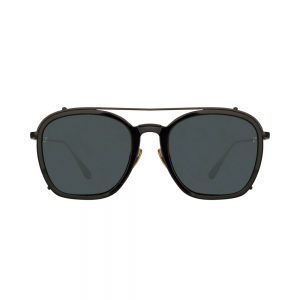 Linda Farrow LFL1359C1SUN – Ochelari de soare Bărbați, Gri (Nickel), Pătrați, 54-20-145