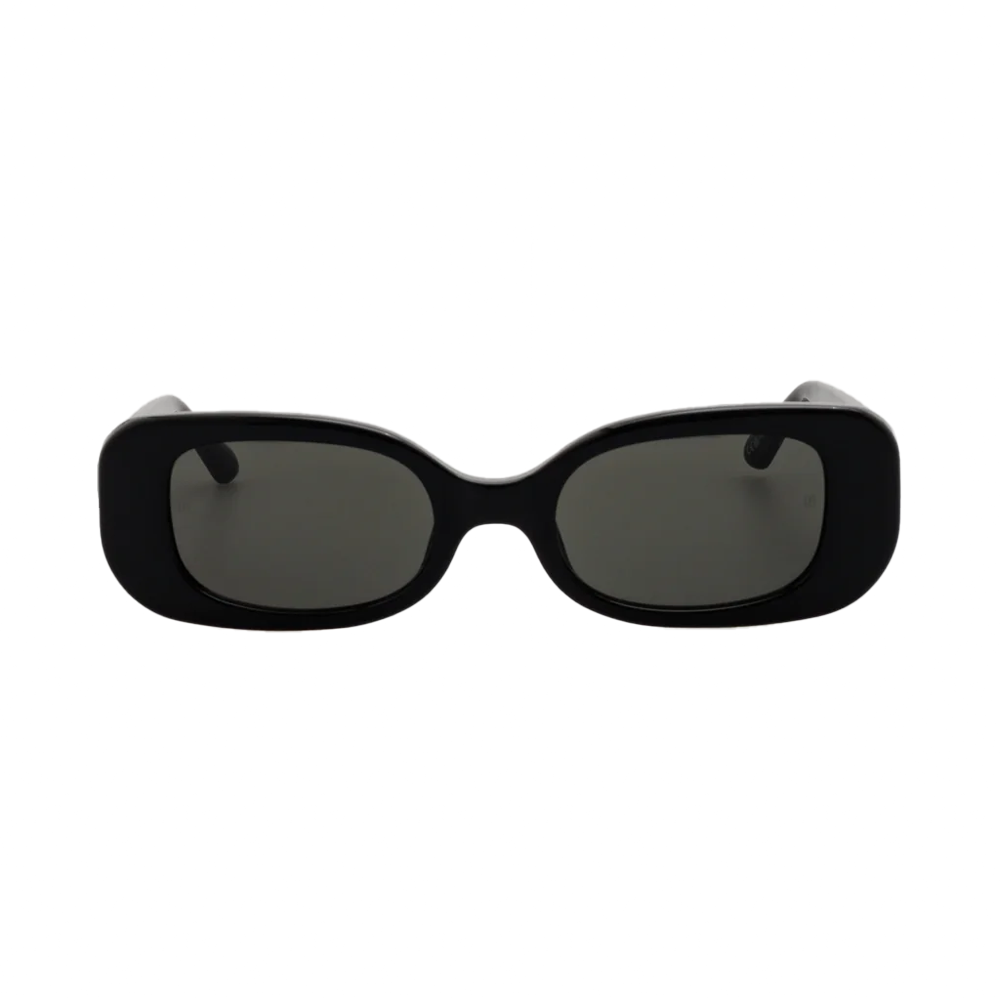 Linda Farrow LOLA – Ochelari de soare Femei, Negru & Auriu, Rectangulari, Acetat
