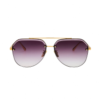 Linda Farrow QUYNH – Ochelari de soare Unisex, Auriu, Aviator, Grey Gradient
