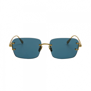 Linda Farrow SASHA – Ochelari de soare Unisex, Auriu & Negru, Pătrați, Acetat & Titan