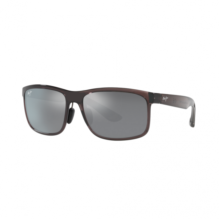 Maui Jim Huelo – Ochelari de soare Unisex, Gri Translucid, Rectangulari, Polarizați