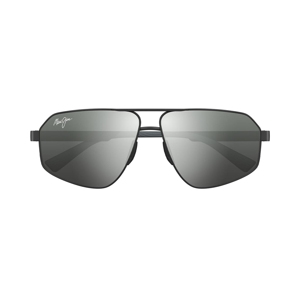 Maui Jim Keawawa – Ochelari de soare Bărbați, Gunmetal Mat cu Negru, Rectangulari, Polarizați