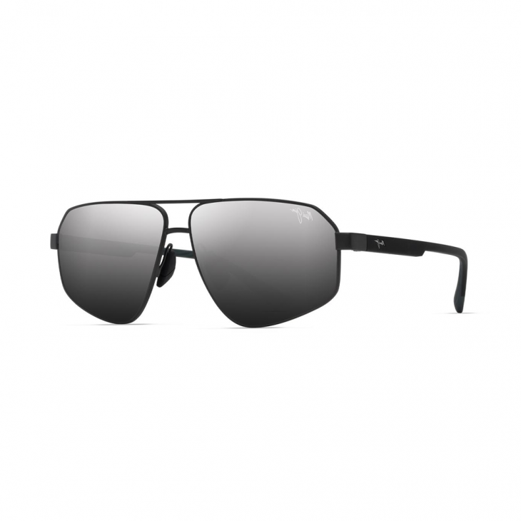 Maui Jim Keawawa – Ochelari de soare Bărbați, Gunmetal Mat cu Negru, Rectangulari, Polarizați
